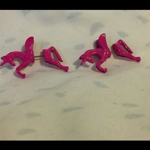Pink Unicorn Earrings